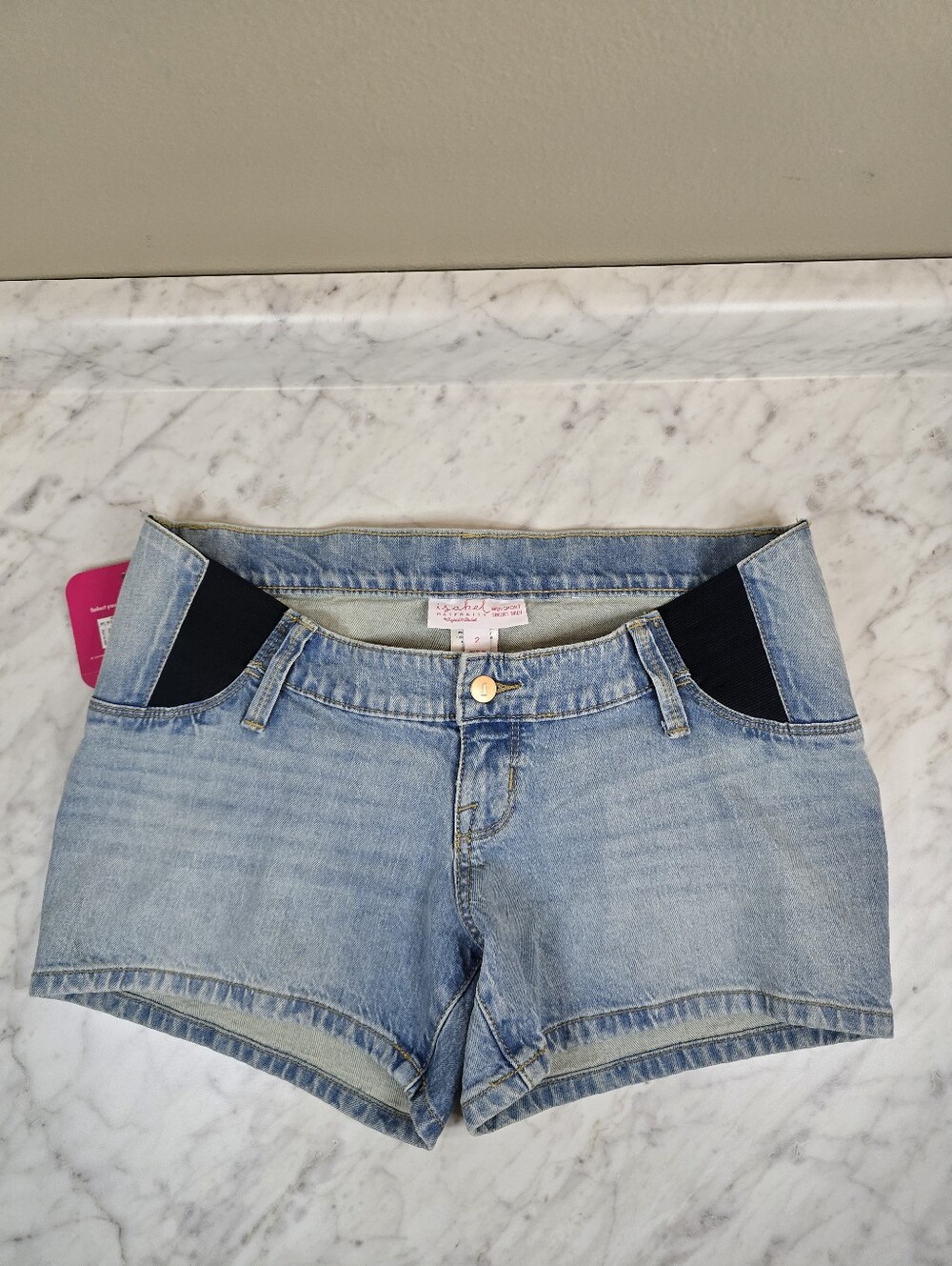 Isabel Maternity by Ingrid & Isabel Light Blue Denim Jean Shorts